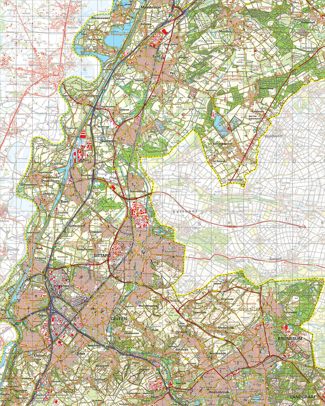 Topografische Kaart 60 West Sittard | Kaarten En Atlassen.nl